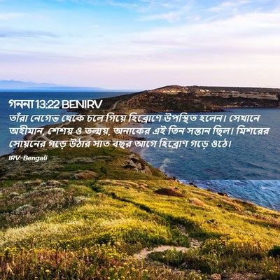 Picture 02 - গননা 13:22 BENIRV - তাঁরা নেগেভ থেকে - Bible Verse Picture