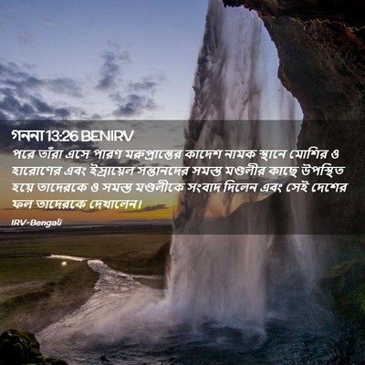 Picture 02 - গননা 13:26 BENIRV - পরে তাঁরা এসে পারণ - Bible Verse Picture