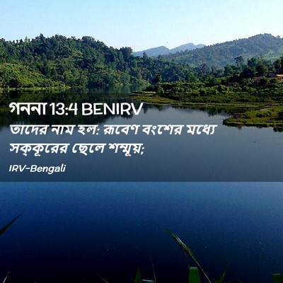 Picture 02 - গননা 13:4 BENIRV - তাদের নাম হল: রূবেণ - Bible Verse Picture