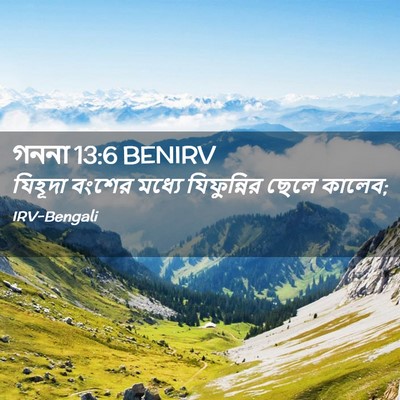 Picture 02 - গননা 13:6 BENIRV - যিহূদা বংশের - Bible Verse Picture