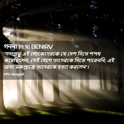 Picture 02 - গননা 14:16 BENIRV - ‘সদাপ্রভু এই - Bible Verse Picture