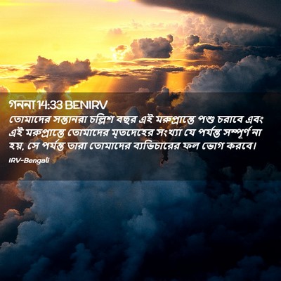 Picture 02 - গননা 14:33 BENIRV - তোমাদের সন্তানরা - Bible Verse Picture