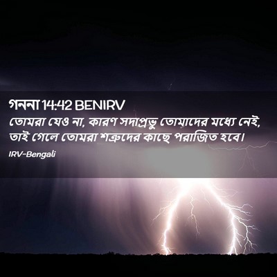Picture 02 - গননা 14:42 BENIRV - তোমরা যেও না, কারণ - Bible Verse Picture