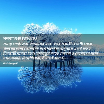 Picture 02 - গননা 15:15 BENIRV - সমস্ত গোষ্ঠী এবং - Bible Verse Picture
