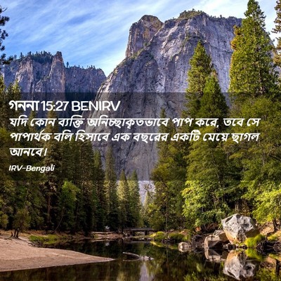 Picture 02 - গননা 15:27 BENIRV - যদি কোন ব্যক্তি - Bible Verse Picture