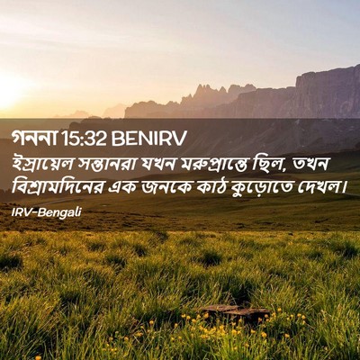 Picture 02 - গননা 15:32 BENIRV - ইস্রায়েল - Bible Verse Picture