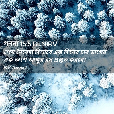 Picture 02 - গননা 15:5 BENIRV - পেয় নৈবেদ্য - Bible Verse Picture