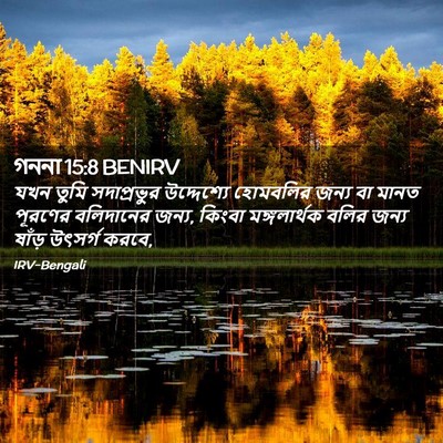 Picture 02 - গননা 15:8 BENIRV - যখন তুমি - Bible Verse Picture