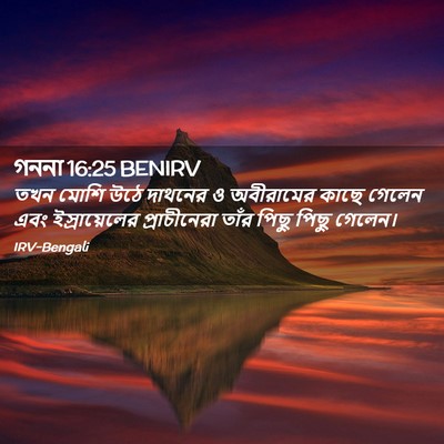 Picture 02 - গননা 16:25 BENIRV - তখন মোশি উঠে - Bible Verse Picture