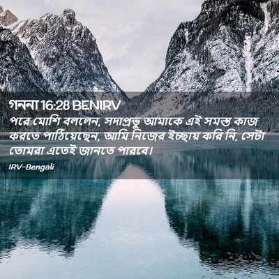 Picture 02 - গননা 16:28 BENIRV - পরে মোশি বললেন, - Bible Verse Picture