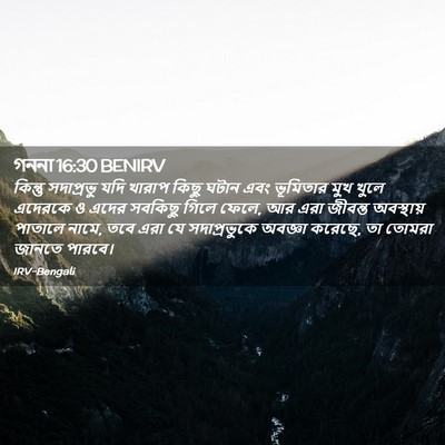 Picture 02 - গননা 16:30 BENIRV - কিন্তু সদাপ্রভু - Bible Verse Picture