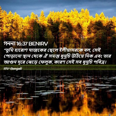 Picture 02 - গননা 16:37 BENIRV - “তুমি হারোণ - Bible Verse Picture