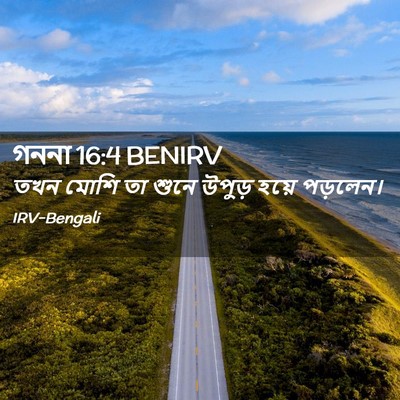 Picture 02 - গননা 16:4 BENIRV - তখন মোশি তা শুনে - Bible Verse Picture