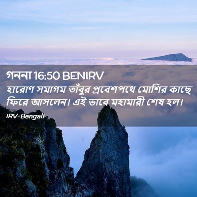 Picture 02 - গননা 16:50 BENIRV - হারোণ সমাগম - Bible Verse Picture