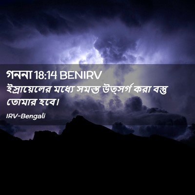 Picture 02 - গননা 18:14 BENIRV - ইস্রায়েলের মধ্যে - Bible Verse Picture