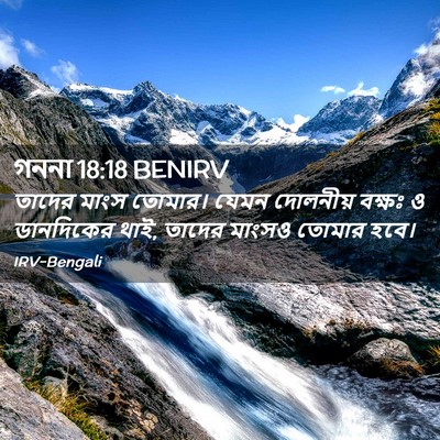 Picture 02 - গননা 18:18 BENIRV - তাদের মাংস তোমার। - Bible Verse Picture