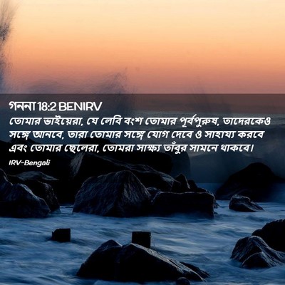 Picture 02 - গননা 18:2 BENIRV - তোমার ভাইয়েরা, যে - Bible Verse Picture