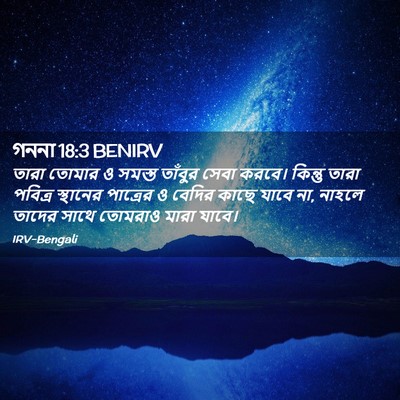 Picture 02 - গননা 18:3 BENIRV - তারা তোমার ও সমস্ত - Bible Verse Picture