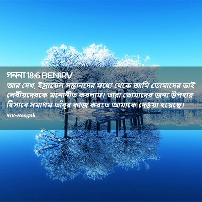 Picture 02 - গননা 18:6 BENIRV - আর দেখ, ইস্রায়েল - Bible Verse Picture