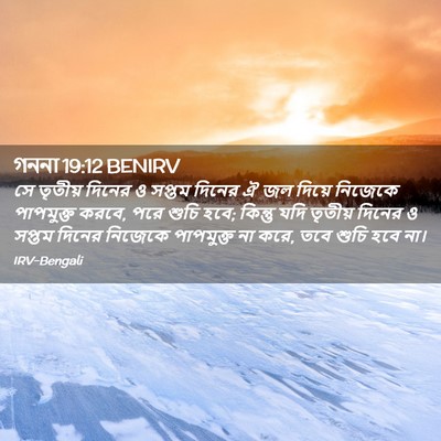 Picture 02 - গননা 19:12 BENIRV - সে তৃতীয় দিনের ও - Bible Verse Picture
