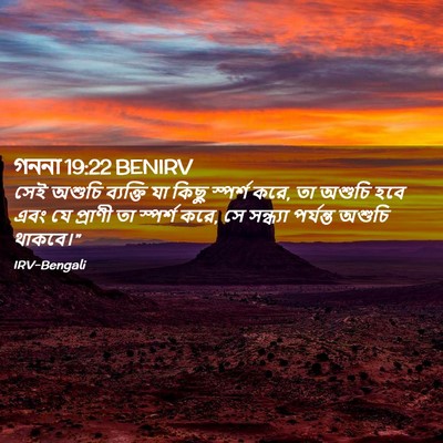 Picture 02 - গননা 19:22 BENIRV - সেই অশুচি ব্যক্তি - Bible Verse Picture