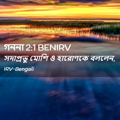 Picture 02 - গননা 2:1 BENIRV - সদাপ্রভু মোশি ও - Bible Verse Picture