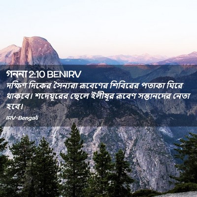 Picture 02 - গননা 2:10 BENIRV - দক্ষিণ দিকের - Bible Verse Picture