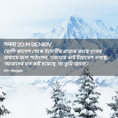 Picture 02 - গননা 20:14 BENIRV - মোশি কাদেশ থেকে - Bible Verse Picture