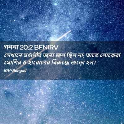 Picture 02 - গননা 20:2 BENIRV - সেখানে মণ্ডলীর - Bible Verse Picture