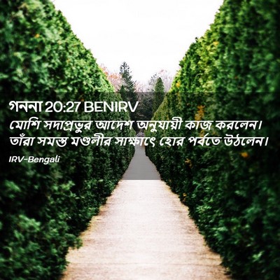 Picture 02 - গননা 20:27 BENIRV - মোশি সদাপ্রভুর - Bible Verse Picture