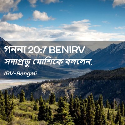 Picture 02 - গননা 20:7 BENIRV - সদাপ্রভু মোশিকে - Bible Verse Picture