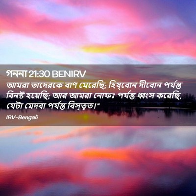 Picture 02 - গননা 21:30 BENIRV - আমরা তাদেরকে বাণ - Bible Verse Picture