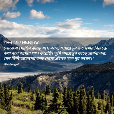 Picture 02 - গননা 21:7 BENIRV - লোকেরা মোশির কাছে - Bible Verse Picture