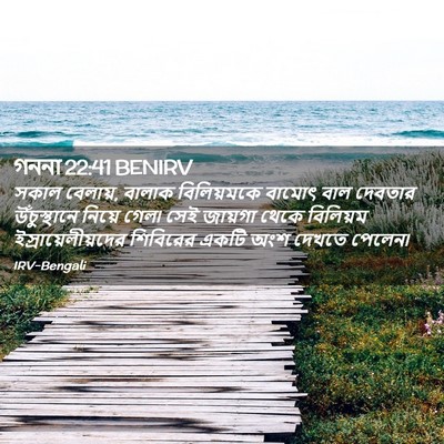 Picture 02 - গননা 22:41 BENIRV - সকাল বেলায়, বালাক - Bible Verse Picture