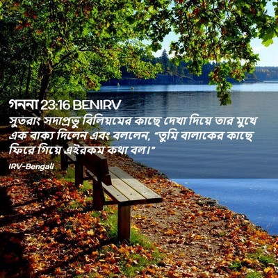 Picture 02 - গননা 23:16 BENIRV - সুতরাং সদাপ্রভু - Bible Verse Picture