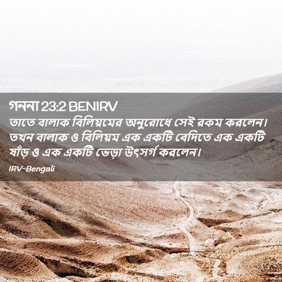 Picture 02 - গননা 23:2 BENIRV - তাতে বালাক - Bible Verse Picture