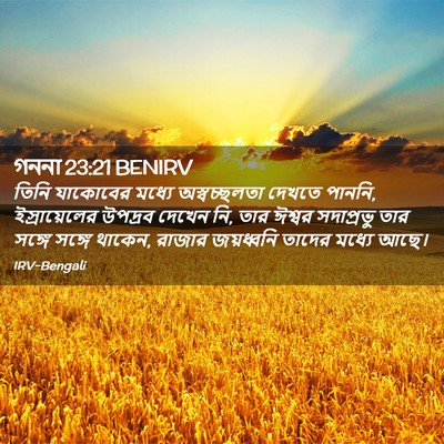 Picture 02 - গননা 23:21 BENIRV - তিনি যাকোবের - Bible Verse Picture