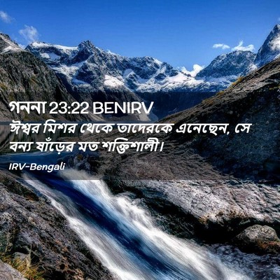 Picture 02 - গননা 23:22 BENIRV - ঈশ্বর মিশর থেকে - Bible Verse Picture
