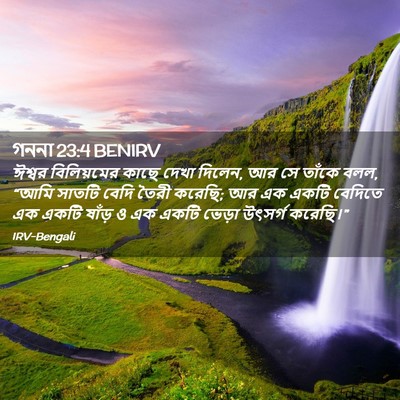 Picture 02 - গননা 23:4 BENIRV - ঈশ্বর বিলিয়মের - Bible Verse Picture