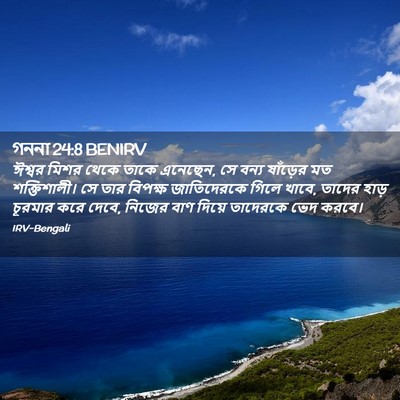 Picture 02 - গননা 24:8 BENIRV - ঈশ্বর মিশর থেকে - Bible Verse Picture