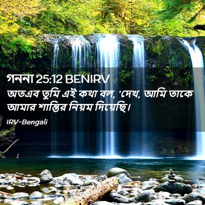Picture 02 - গননা 25:12 BENIRV - অতএব তুমি এই কথা - Bible Verse Picture