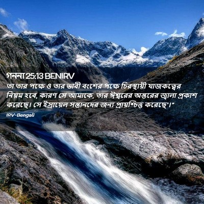 Picture 02 - গননা 25:13 BENIRV - তা তার পক্ষে ও তার - Bible Verse Picture