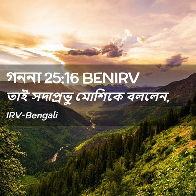 Picture 02 - গননা 25:16 BENIRV - তাই সদাপ্রভু - Bible Verse Picture