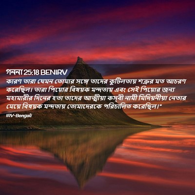Picture 02 - গননা 25:18 BENIRV - কারণ তারা যেমন - Bible Verse Picture