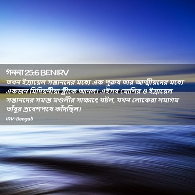 Picture 02 - গননা 25:6 BENIRV - তখন ইস্রায়েল - Bible Verse Picture