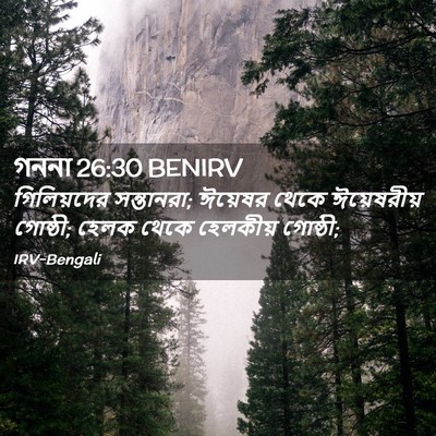 Picture 02 - গননা 26:30 BENIRV - গিলিয়দের - Bible Verse Picture