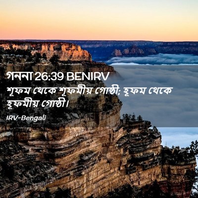 Picture 02 - গননা 26:39 BENIRV - শূফম থেকে শূফমীয় - Bible Verse Picture