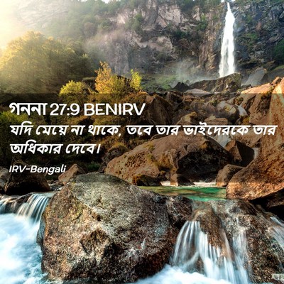 Picture 02 - গননা 27:9 BENIRV - যদি মেয়ে না থাকে, - Bible Verse Picture