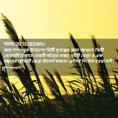 Picture 02 - গননা 29:13 BENIRV - আর সদাপ্রভুর - Bible Verse Picture