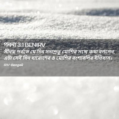 Picture 02 - গননা 3:1 BENIRV - সীনয় পর্বতে যে - Bible Verse Picture